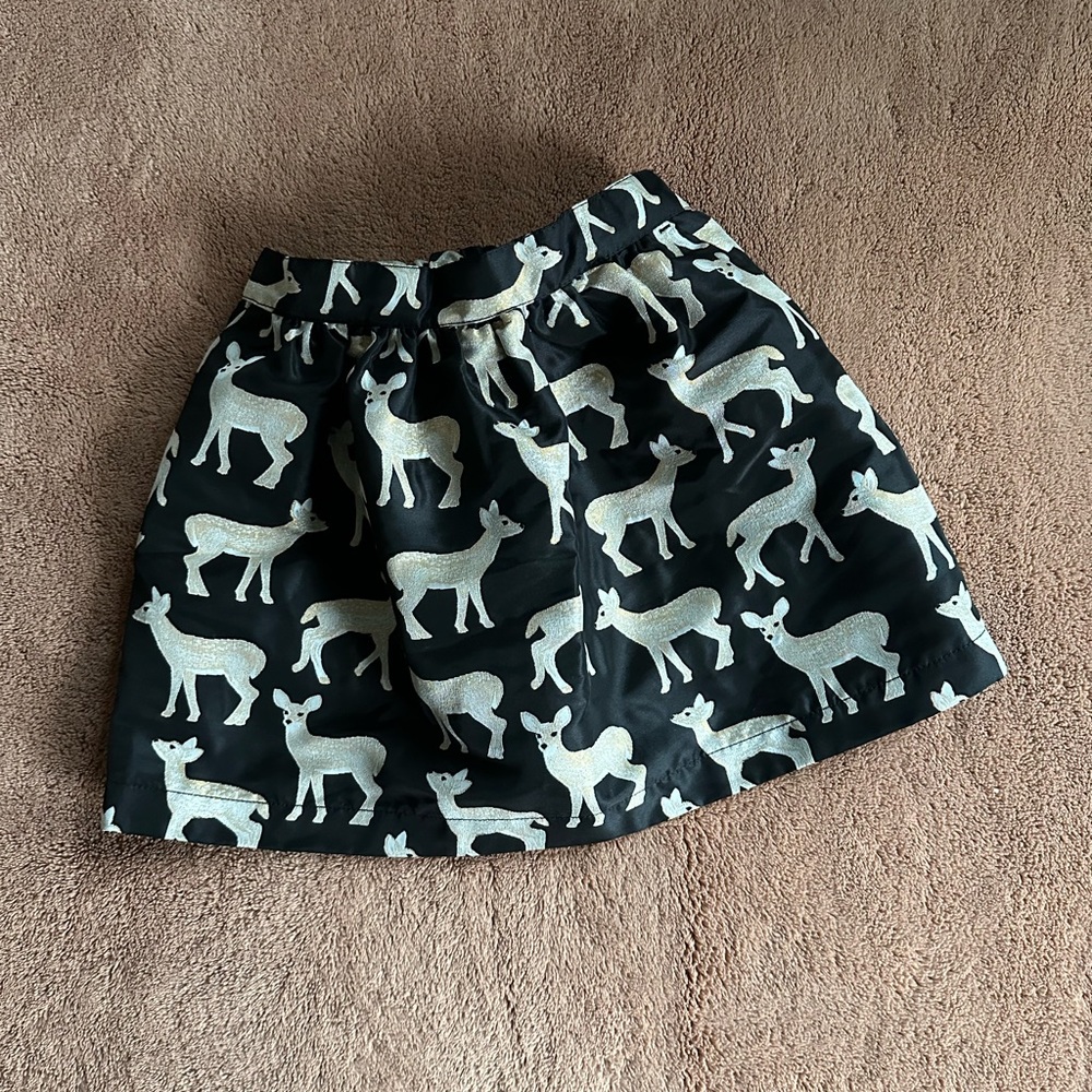 Gymboree deer skirt with metallic threading - like new, barely worn!
